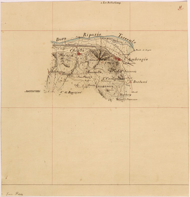 (N:28127) VALLE DORIA RIPARIA - FOGLIO 11 (SE001866) Carte e stampe antiche: riproduzione a colori su carta (formato A3)