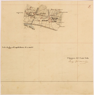 (N:28128) VALLE DORIA RIPARIA - FOGLIO 12 (SE001867) Carte e stampe antiche: riproduzione a colori su carta (formato A3)