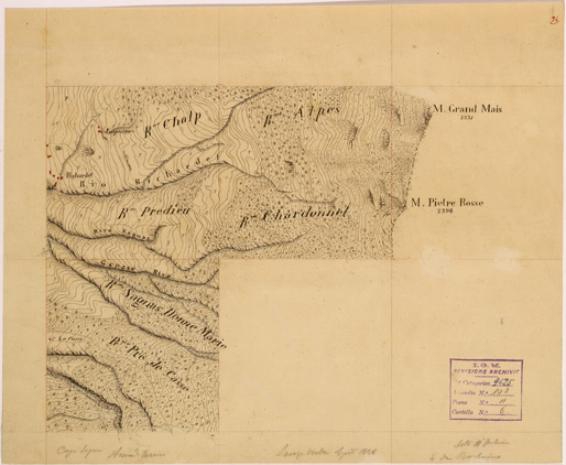 (N:28176) VALLE DORIA E BARDONECCHIA - FOGLIO 24 (SE001892) Carte e stampe antiche: riproduzione a colori su carta (formato A3)