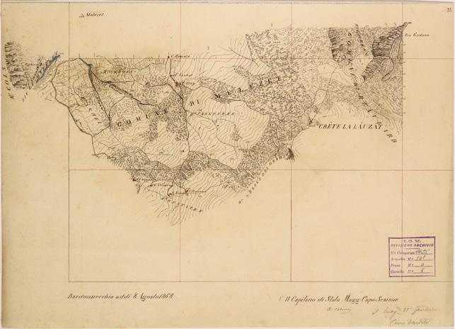 (N:28188) VALLE DORIA E BARDONECCHIA - FOGLIO 32 (SE001900) Carte e stampe antiche: riproduzione a colori su carta (formato A3)