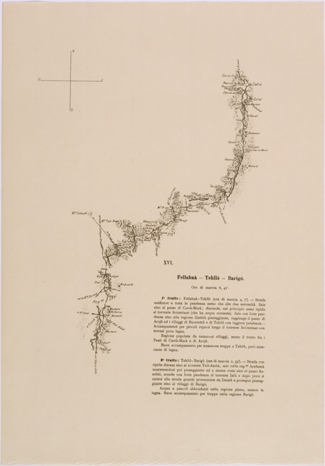 (N:28429) ITINERARIO MAREB ADDIS ABEBA - SEZIONE 16 - FELLAHNA' TEHLLO' BARIGO' (SE002231) Carte e stampe antiche: riproduzione a colori su carta (formato A3)