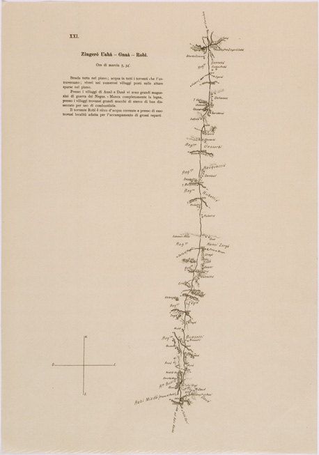 (N:28438) ITINERARIO MAREB ADDIS ABEBA - SEZIONE 21 - ZINGERO' UAHA' GNAA' ROBI (SE002236) Carte e stampe antiche: riproduzione a colori su carta (formato A3)