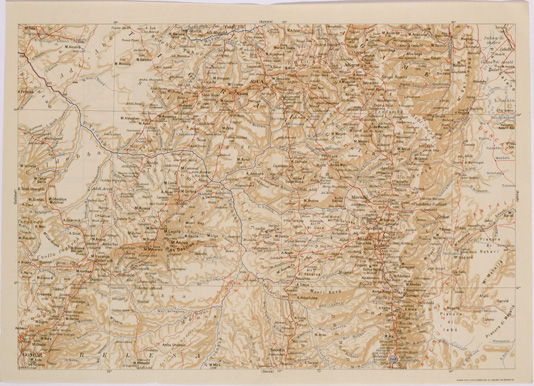 (N:28550) CARTA DELL'AFRICA ORIENTALE ITALIANA FOGLIO 7 ADUA (SE002368) Carte e stampe antiche: riproduzione a colori su carta (formato A3)