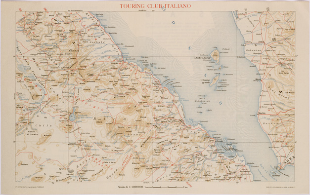 (N:28555) CARTA DELL'AFRICA ORIENTALE ITALIANA FOGLIO 8 ASSAB (SE002369) Carte e stampe antiche: riproduzione a colori su carta (formato A3)