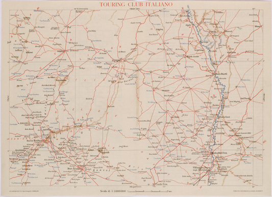 (N:28605) CARTA DELL'AFRICA ORIENTALE ITALIANA FOGLIO 33 VILLAGGIO DUCA DEGLI ABRUZZI (SE002404) Carte e stampe antiche: riproduzione a colori su carta (formato A3)