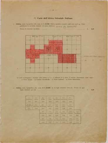 (N:29660) CARTE DELL' AFRICA ORIENTALE ITALIANA - QUADRO D'UNIONE (SE003552) Carte e stampe antiche: riproduzione a colori su carta (formato A3)