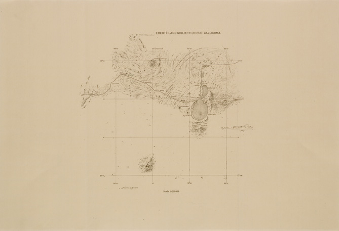 (N:29868) DANCALIA ERERTI LAGO GIULIETTI (AFRERA) GALLICOMA (SPEDIZIONE BARONE FRANCHETTI) (SE003732) Carte e stampe antiche: riproduzione a colori su carta (formato A3)