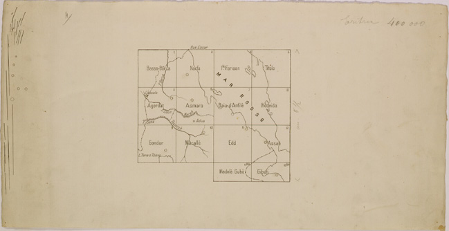 (N:30106) QUADRO D'UNIONE PER IL 400.000 (SE004050) Carte e stampe antiche: riproduzione a colori su carta (formato A3)