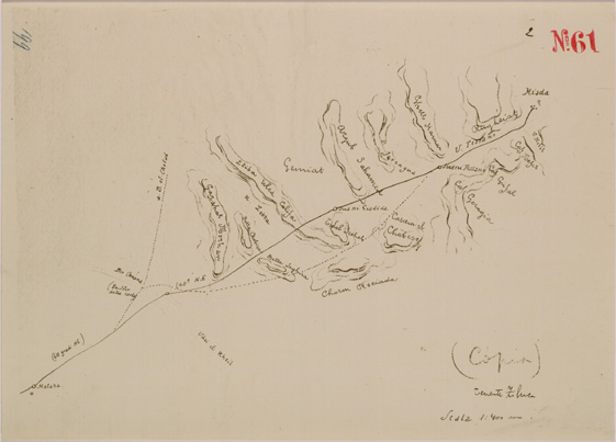 (N:30385) ITINERARIO DERGI-MISDA - FOGLIO 2. (SE004420) Carte e stampe antiche: riproduzione a colori su carta (formato A3)