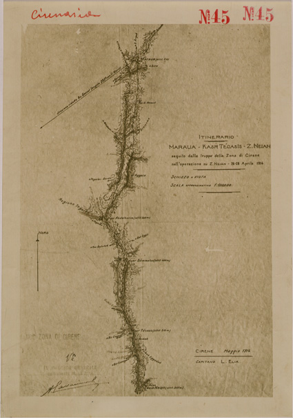 (N:30500) ITINERARIO MARAUA KASER TECASIS - Z. NEIAN. (SE004528) Carte e stampe antiche: riproduzione a colori su carta (formato A3)