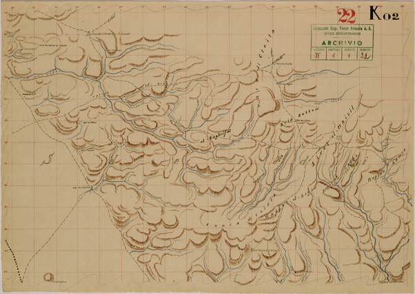 (N:30535) ZONA DI BENGASI - MSUS - CARTA K2. (SE004564) Carte e stampe antiche: riproduzione a colori su carta (formato A3)