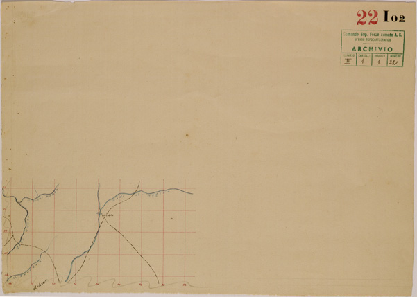 (N:30536) ZOANA DI BENGASI - MSUS - CARTA I2. (SE004565) Carte e stampe antiche: riproduzione a colori su carta (formato A3)