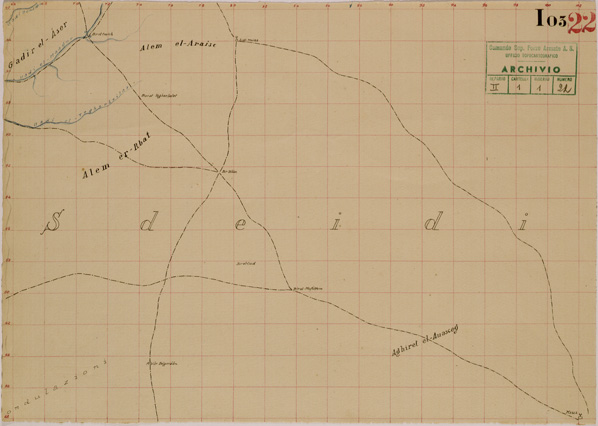 (N:30539) ZONA DI BENGASI - MSUS - CARTA I3. (SE004568) Carte e stampe antiche: riproduzione a colori su carta (formato A3)