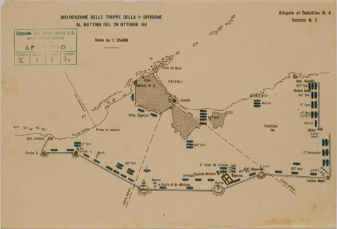 (N:30610) SPEDIZIONE IN TRIPOLITANIA ED IN CERENAICA - BOLLETTINO N. 4 SCHIZZO 2. (SE004626) Carte e stampe antiche: riproduzione a colori su carta (formato A3)