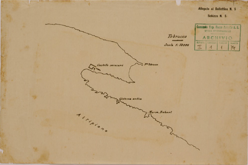 (N:30622) SPEDIZIONE IN TRIPOLITANIA ED IN CIRENAICA - BOLLETTINO N. 5 SCHIZZO 5. (SE004638) Carte e stampe antiche: riproduzione a colori su carta (formato A3)