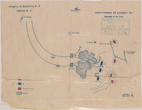 (N:30638) SPEDIZIONE IN TRIPOLITANIA ED IN CIRENAICA - BOLLETTINO N. 6 SCHIZZO 4. (SE004654) Carte e stampe antiche: riproduzione a colori su carta (formato A3)