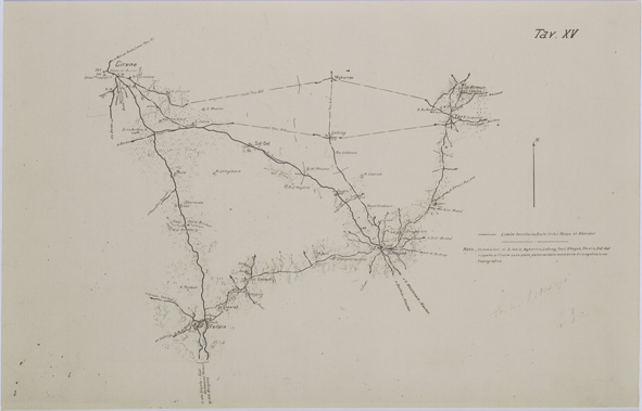 (N:31269) ITINERARI A SUD ED A EST DI CIRENE - TAVOLA XV. (SE005296) Carte e stampe antiche: riproduzione a colori su carta (formato A3)
