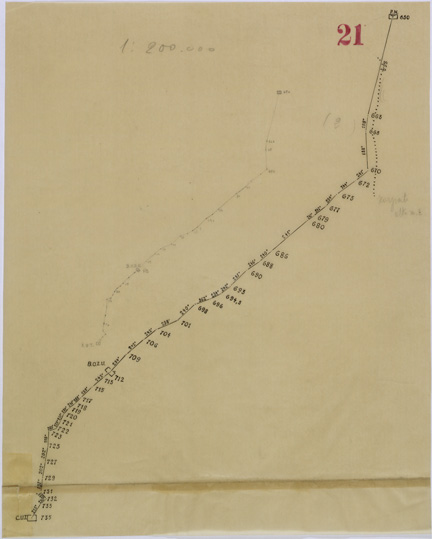 (N:31299) ITINERARI NEL TIBESTI - FOGLIO 4. (SE005335) Carte e stampe antiche: riproduzione a colori su carta (formato A3)