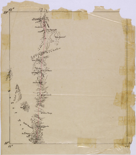 (N:31481) ITINERARIO B. SCIUEREF-UADI - RSCIAD ET TURCHI (SE005542) Carte e stampe antiche: riproduzione a colori su carta (formato A3)