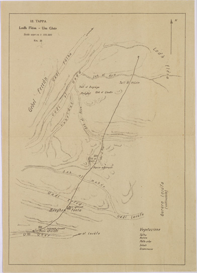 (N:31489) ITINERARIO ESC SCIUEREF-BRAK - 12 TAPPA LODH FLESA - UM GHER (SE005551) Carte e stampe antiche: riproduzione a colori su carta (formato A3)