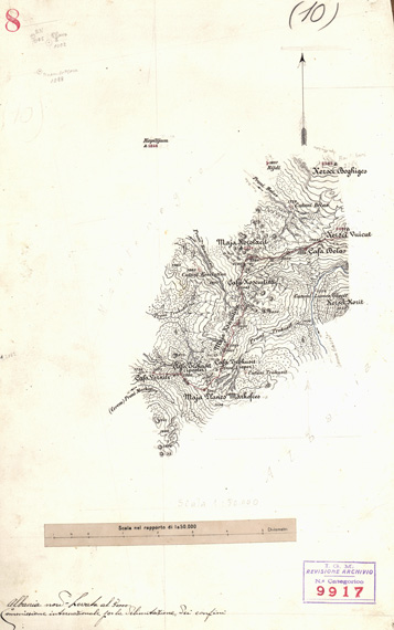 (N:35301) CONFINI ALBANESI NORD - ORIENTALI - TAVOLA 08 (SE006266) Carte e stampe antiche: riproduzione a colori su carta (formato A3)