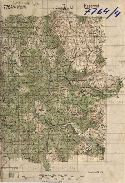 (N:35316) VALONA E CORSO DEL VOJUSA - FOGLIO 7764/4 (SE006357) Carte e stampe antiche: riproduzione a colori su carta (formato A3)