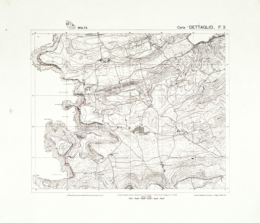 (N:32486) ISOLA DI MALTA - SEZIONE 3 (SE007184) Carte e stampe antiche: riproduzione a colori su carta (formato A3)