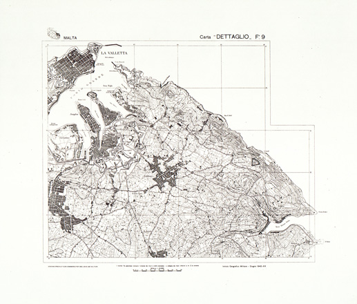 (N:32492) ISOLA DI MALTA - SEZIONE 9 (SE007190) Carte e stampe antiche: riproduzione a colori su carta (formato A3)