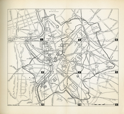 (N:35559) CARTA ARCHEOLOGICA DI ROMA SCHIZZO ALLEGATO AI LIBRETTI DELLE TAVOLE I-II-III (SE008804) Carte e stampe antiche: riproduzione a colori su carta (formato A3)