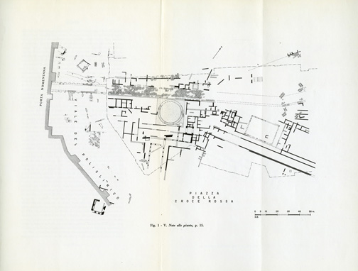 (N:35563) CARTA ARCHEOLOGICA DI ROMA SCHIZZO ALLEGATO AL LIBRETTO DELLA TAVOLA III VILLA PATRIZI (SE008808) Carte e stampe antiche: riproduzione a colori su carta (formato A3)
