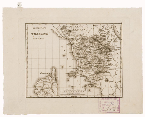 (N:10500) GRANDUCATO DI TOSCANA E DUCATO DI LUCCA (B0000002) Carte e stampe antiche: riproduzione a colori su carta (formato A3)