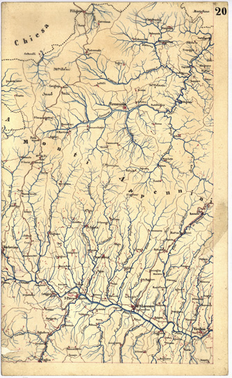 (N:5345) CARTA GEOMETRICA DELLA TOSCANA NELLA PROPORZIONE DI 1:100.000. COPIATA DALL'ORIGINALE COMPILATO DALL'ASTRONOMO P.DRE GIOVANNI INGHIRAMI - Foglio 20 - Scarperia (B0000016) Carte e stampe antiche: riproduzione a colori su carta (formato A3)