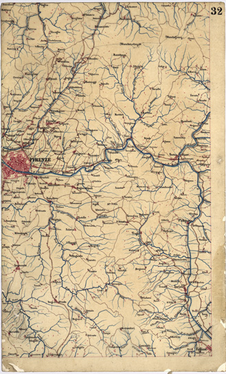 (N:5355) CARTA GEOMETRICA DELLA TOSCANA NELLA PROPORZIONE DI 1:100.000. COPIATA DALL'ORIGINALE COMPILATO DALL'ASTRONOMO P.DRE GIOVANNI INGHIRAMI - Foglio 32 - Firenze (B0000025) Carte e stampe antiche: riproduzione a colori su carta (formato A3)