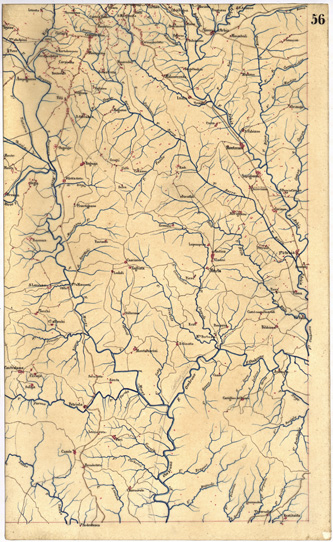 (N:5371) CARTA GEOMETRICA DELLA TOSCANA NELLA PROPORZIONE DI 1:100.000. COPIATA DALL'ORIGINALE COMPILATO DALL'ASTRONOMO P.DRE GIOVANNI INGHIRAMI - Foglio 56 - Murlo (B0000042) Carte e stampe antiche: riproduzione a colori su carta (formato A3)