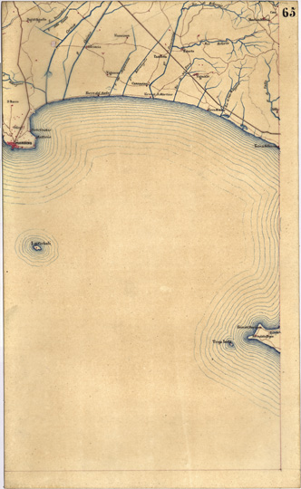 (N:5380) CARTA GEOMETRICA DELLA TOSCANA NELLA PROPORZIONE DI 1:100.000. COPIATA DALL'ORIGINALE COMPILATO DALL'ASTRONOMO P.DRE GIOVANNI INGHIRAMI - Foglio 65 - Piombino (B0000049) Carte e stampe antiche: riproduzione a colori su carta (formato A3)