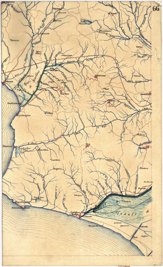 (N:5381) CARTA GEOMETRICA DELLA TOSCANA NELLA PROPORZIONE DI 1:100.000. COPIATA DALL'ORIGINALE COMPILATO DALL'ASTRONOMO P.DRE GIOVANNI INGHIRAMI - Foglio 66 - Gavorrano (B0000050) Carte e stampe antiche: riproduzione a colori su carta (formato A3)