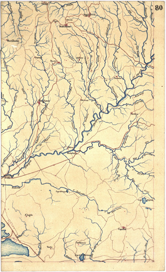 (N:5389) CARTA GEOMETRICA DELLA TOSCANA NELLA PROPORZIONE DI 1:100.000. COPIATA DALL'ORIGINALE COMPILATO DALL'ASTRONOMO P.DRE GIOVANNI INGHIRAMI - Foglio 80 - Scansano (B0000058) Carte e stampe antiche: riproduzione a colori su carta (formato A3)