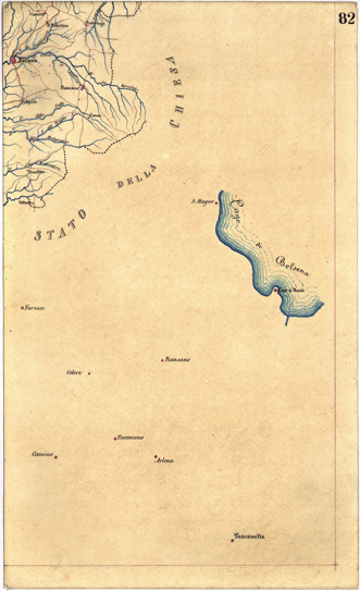 (N:5391) CARTA GEOMETRICA DELLA TOSCANA NELLA PROPORZIONE DI 1:100.000. COPIATA DALL'ORIGINALE COMPILATO DALL'ASTRONOMO P.DRE GIOVANNI INGHIRAMI - Foglio 82 - Sorano (B0000060) Carte e stampe antiche: riproduzione a colori su carta (formato A3)