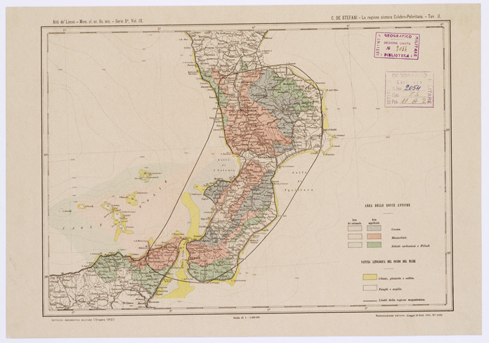 (N:11275) LA REGIONE SISMICA CALABRO-PELORITANA... - Tavola 2 (B0001296) Carte e stampe antiche: riproduzione a colori su carta (formato A3)