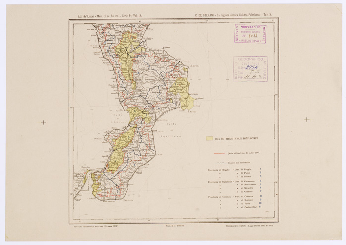 (N:11277) LA REGIONE SISMICA CALABRO-PELORITANA... - Tavola 4 (B0001297) Carte e stampe antiche: riproduzione a colori su carta (formato A3)