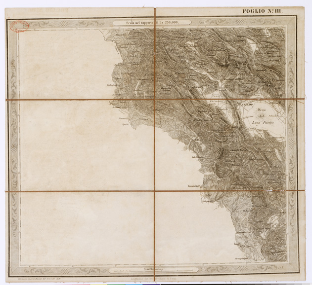 (N:3546) CARTA DELLE PROVINCE NAPOLITANE IN... - Foglio 3 (B0001310) Carte e stampe antiche: riproduzione a colori su carta (formato A3)