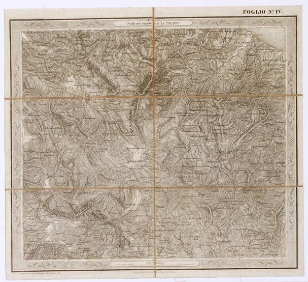 (N:3547) CARTA DELLE PROVINCE NAPOLITANE IN... - Foglio 4 (B0001311) Carte e stampe antiche: riproduzione a colori su carta (formato A3)