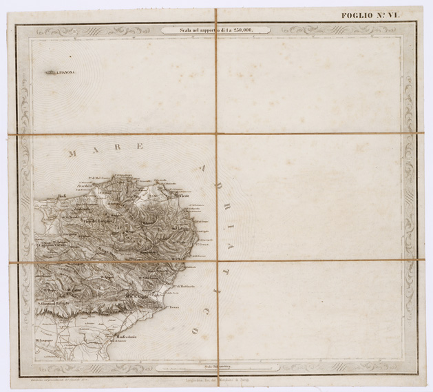 (N:3550) CARTA DELLE PROVINCE NAPOLITANE IN... - Foglio 6 (B0001313) Carte e stampe antiche: riproduzione a colori su carta (formato A3)