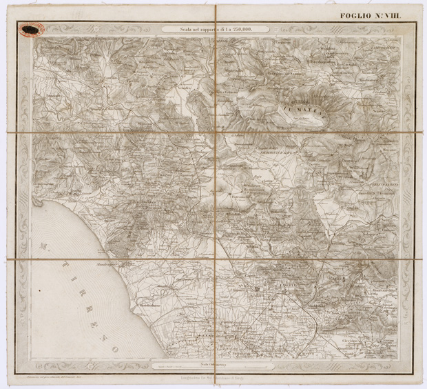 (N:3552) CARTA DELLE PROVINCE NAPOLITANE IN... - Foglio 8 (B0001315) Carte e stampe antiche: riproduzione a colori su carta (formato A3)