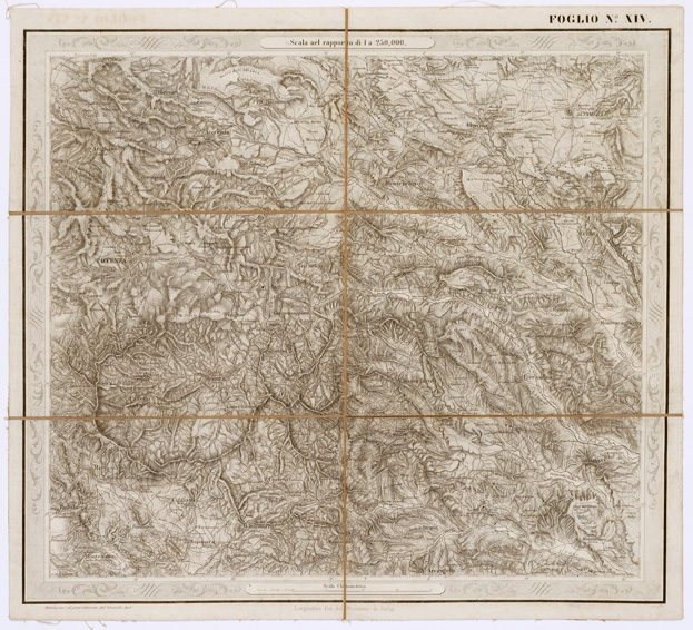 (N:3557) CARTA DELLE PROVINCE NAPOLITANE IN... - Foglio 14 (B0001321) Carte e stampe antiche: riproduzione a colori su carta (formato A3)