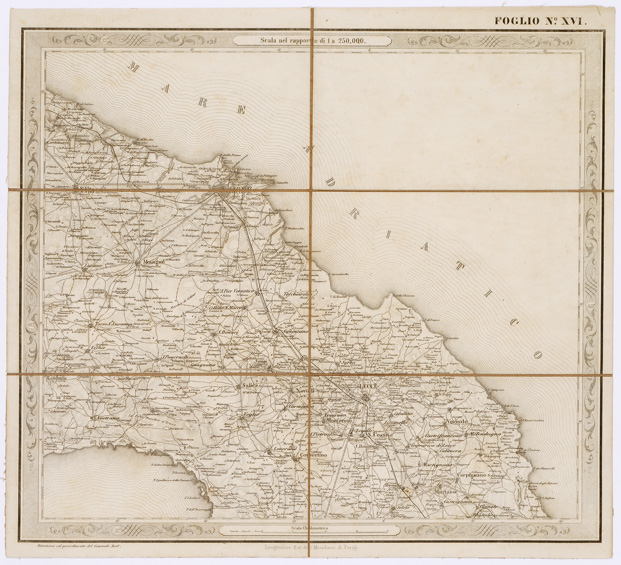 (N:3560) CARTA DELLE PROVINCE NAPOLITANE IN... - Foglio 16 (B0001323) Carte e stampe antiche: riproduzione a colori su carta (formato A3)