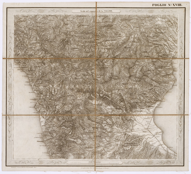 (N:3562) CARTA DELLE PROVINCE NAPOLITANE IN... - Foglio 18 (B0001325) Carte e stampe antiche: riproduzione a colori su carta (formato A3)