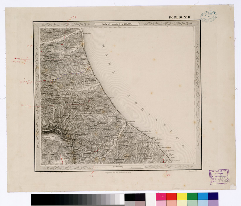 (N:3884) CARTA DELLE PROVINCE NAPOLITANE... - Foglio II (B0002001) Carte e stampe antiche: riproduzione a colori su carta (formato A3)
