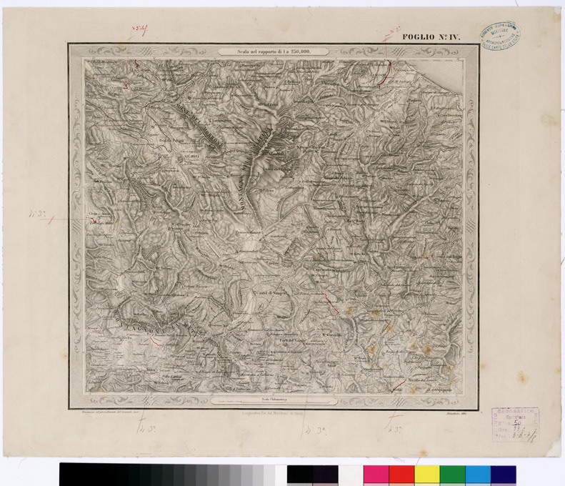 (N:3886) CARTA DELLE PROVINCE NAPOLITANE... - Foglio IV (B0002003) Carte e stampe antiche: riproduzione a colori su carta (formato A3)