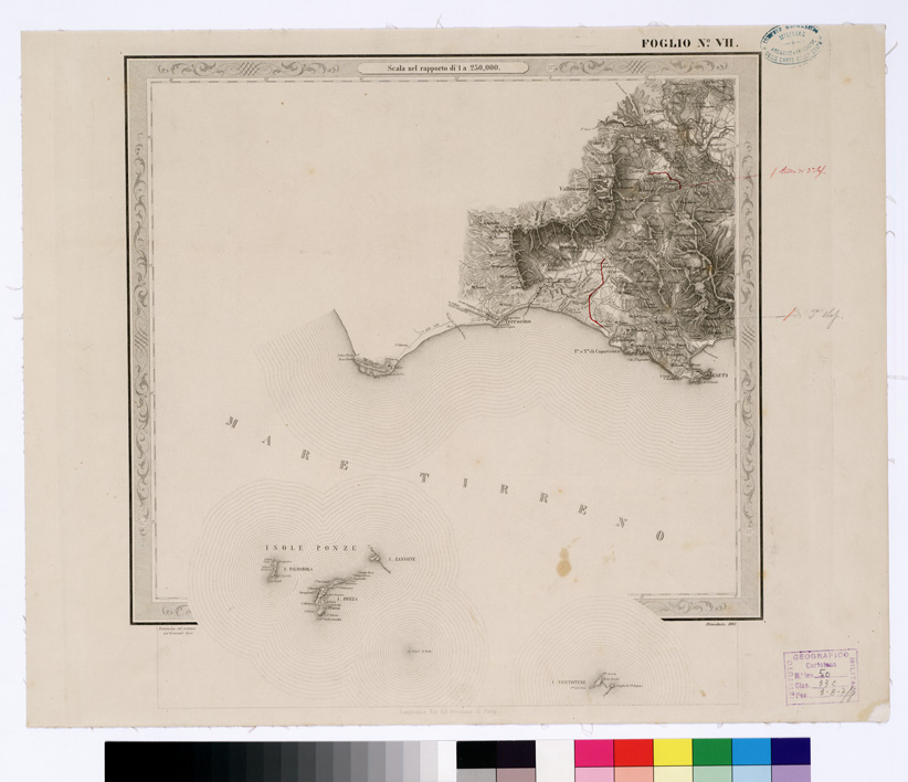 (N:3890) CARTA DELLE PROVINCE NAPOLITANE... - Foglio VII (B0002006) Carte e stampe antiche: riproduzione a colori su carta (formato A3)